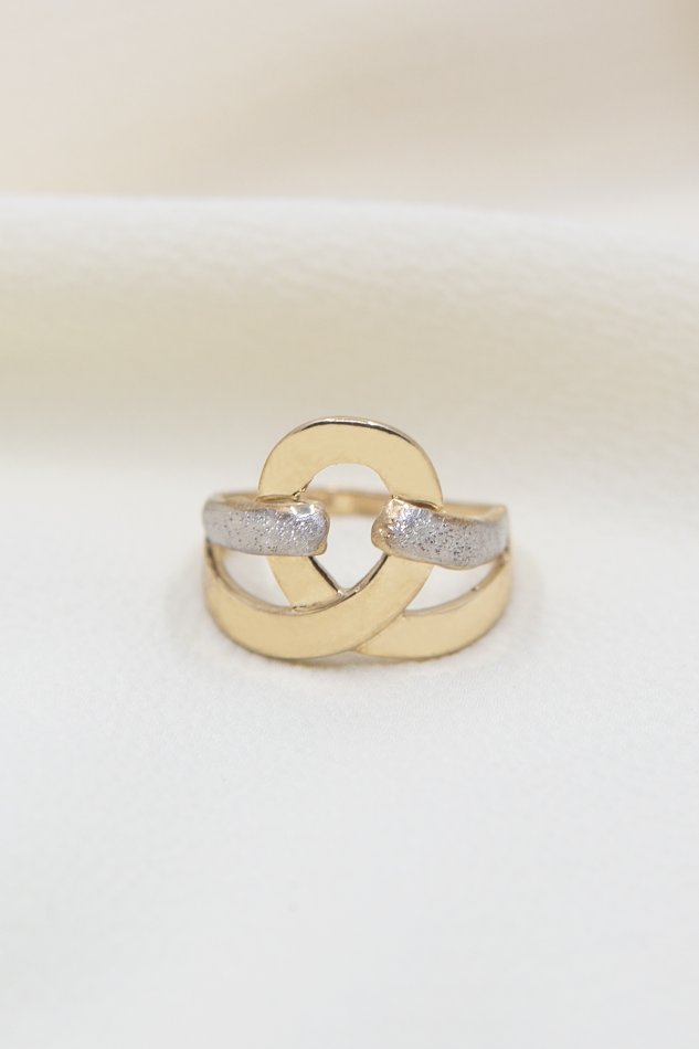 SEMİZ KUYUMCULUK - Çift Renk Taşsız Modern Yüzük