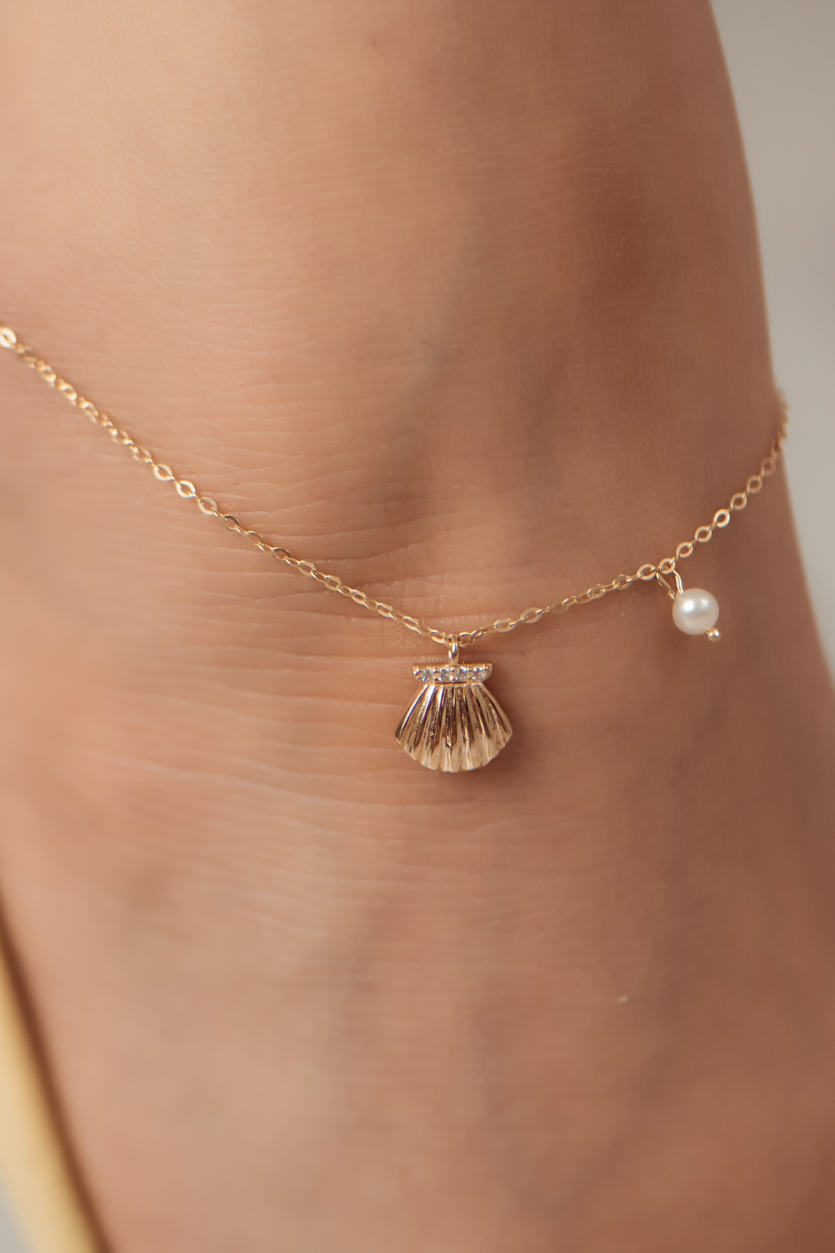 İncili İstiridye Altın Halhal İncili İstiridye Altın Halhal