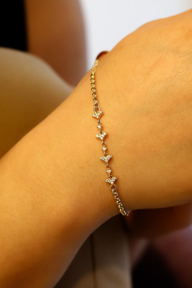 Sıralı Övez Model Altın Bileklik (1)